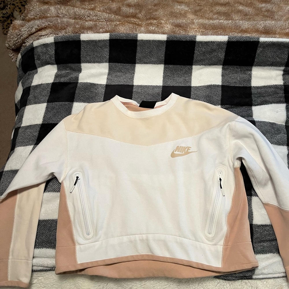 Nike vintage hoodie pullover tan pockets